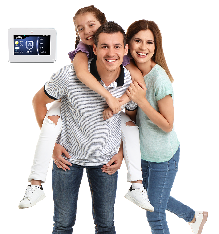 alarm systems protecting a family